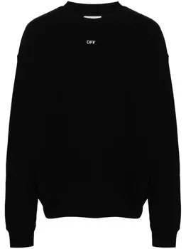 Off-White толстовка с логотипом, черный