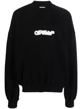 Off-White толстовка с логотипом, черный