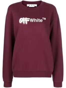 Off-White толстовка с логотипом, фиолетовый