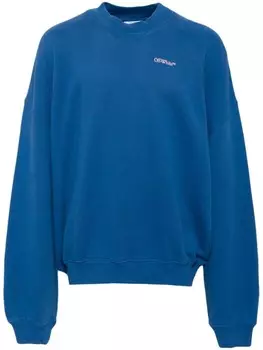 Off-White толстовка с логотипом, синий