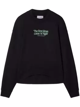 Off-White толстовка с надписью, черный
