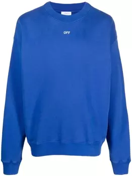 Off-White толстовка с принтом Off Stamp, синий