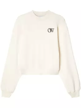 Off-White толстовка с принтом OW, белый