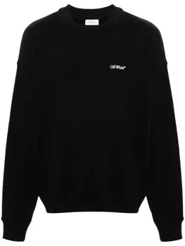 Off-White толстовка с рельефным логотипом, черный