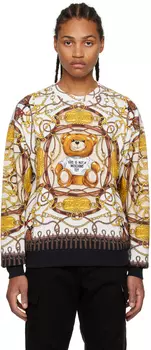 Off-White Толстовка с шарфом в стиле милитари Тедди Moschino