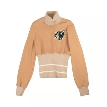 Off-White Толстовка с воротником с логотипом, Розовый