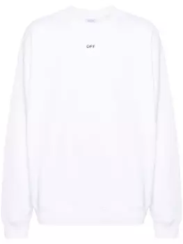 Off-White толстовка с вышитым логотипом, белый