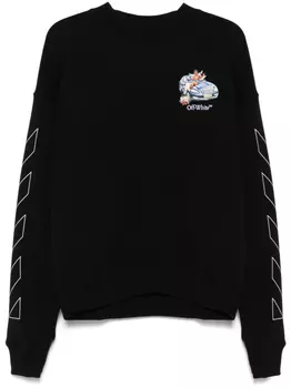 Off-White толстовка с вышитым логотипом, черный