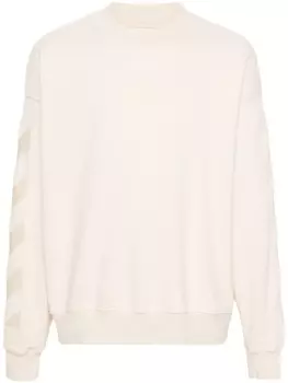 Off-White толстовка с вышивкой, нейтральный цвет