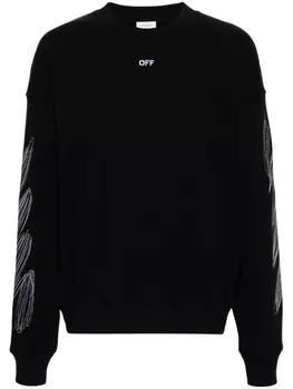 Off-White толстовка Scribble Diags Skate, черный
