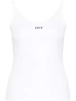 Off-White топ Off Stamp без рукавов, белый