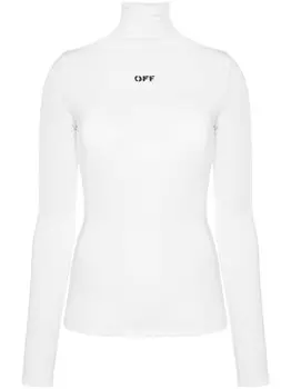 Off-White топ с логотипом, белый