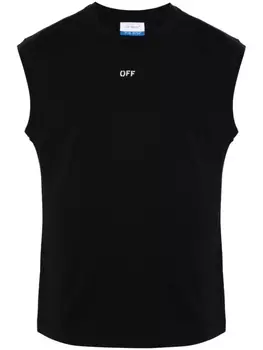 Off-White топ с логотипом, черный