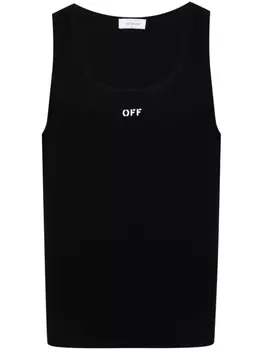 Off-White топ с логотипом, черный