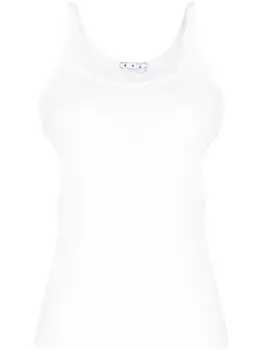 Off-White топ с вырезами, белый