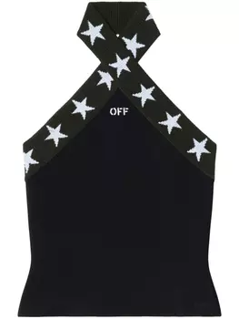 Off-White топ Star, черный
