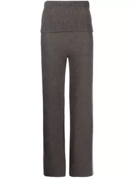 Off-White трикотажные брюки Languid прямого кроя, серый