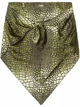 Off-White юбка Croco Bandana, зеленый