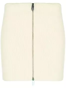 Off-White юбка на молнии, нейтральный цвет