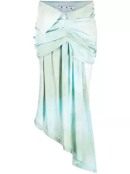 Off-White юбка с эффектом омбре, синий