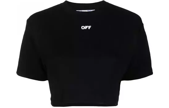 OFF-WHITE Укороченная футболка с логотипом OFF WHITE