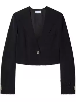 Off-White укороченный однобортный блейзер, черный