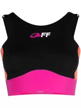 Off-White укороченный спортивный топ, черный