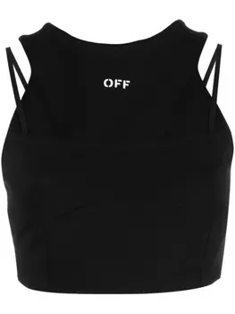 Off-White укороченный топ, черный