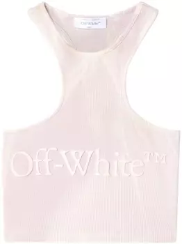 Off-White укороченный топ Laundry Rib Rowing, розовый