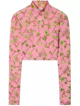 Off-White укороченный топ Ramage из тюля, розовый