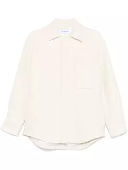 Off-White утепленная куртка-рубашка, белый