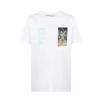 Off-White Узкая футболка Pascal Painting с короткими рукавами, цвет Белый