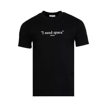 Off-White Узкая футболка с короткими рукавами Give Me Space, цвет Черный/Белый