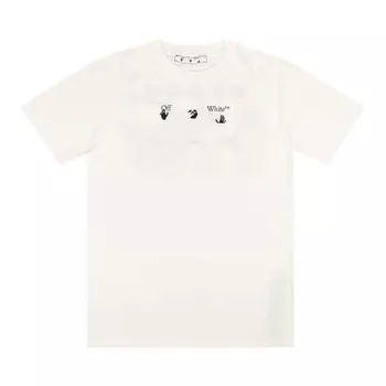 Off-White Узкая футболка Worldwide Peace, цвет Белый