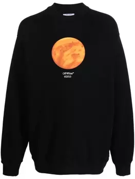 Off-White Venus-print cotton sweatshirt, черный