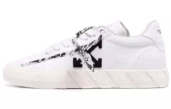 OFF-WHITE Vulc Eco Canvas Low Белый Черный (женские)