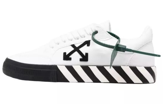 OFF-WHITE Вулканизированная низкая парусина Белый Черный SS22