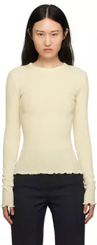 Off-White волнистая футболка с длинным рукавом Recto