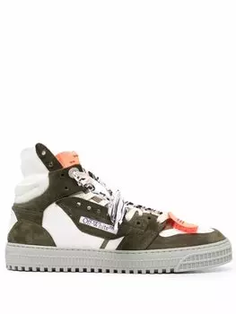 Off-White высокие кеды Court 3.0, зеленый