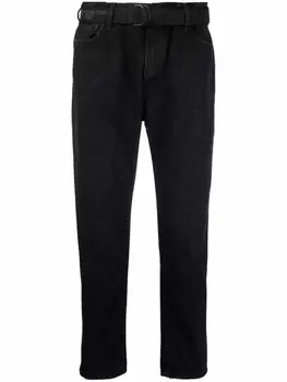 Off-White зауженные джинсы с поясом, черный