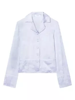 Off-White жаккардовая пижамная рубашка Fresco, белый