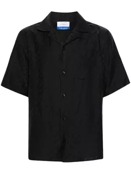 Off-White жаккардовая рубашка с монограммой, черный