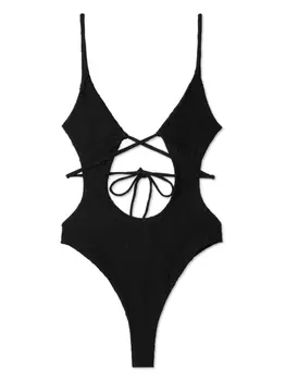 Off-White жаккардовый купальник Tattoo, черный