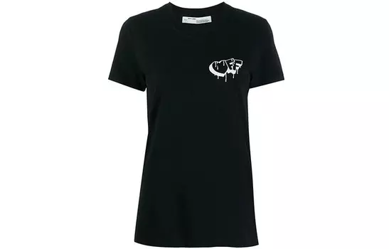 OFF-WHITE Женская футболка, цвет Black