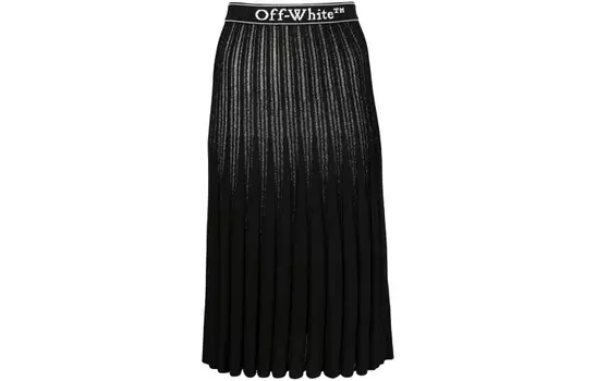 OFF-WHITE Женская повседневная длинная юбка, цвет Black