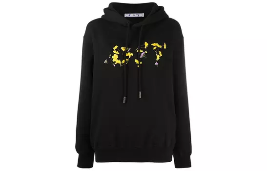 Толстовка женская Off-White Flowers, черный