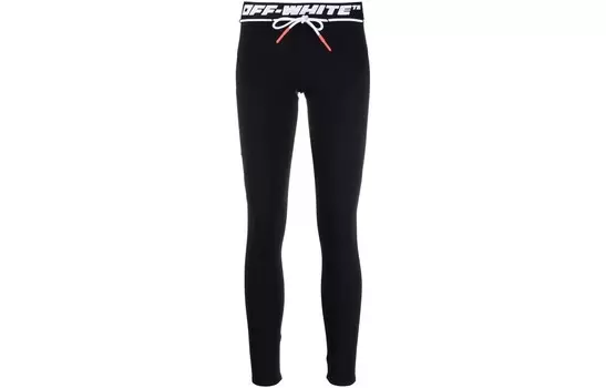 OFF-WHITE Женские леггинсы, цвет Black