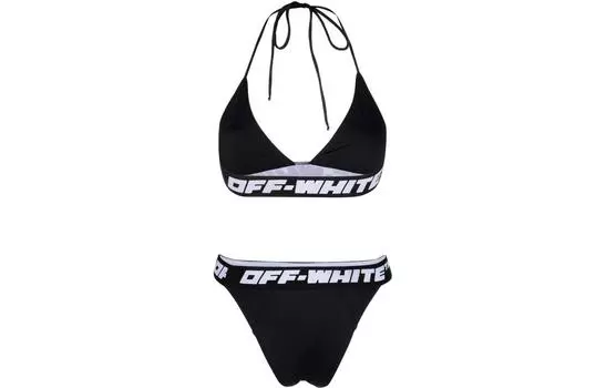 Купальник женский Off-White из двух частей, черный