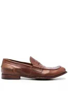 Officine Creative лоферы с закругленным носком, коричневый