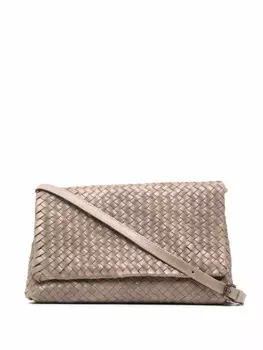 Officine Creative плетеная сумка на плечо, серый